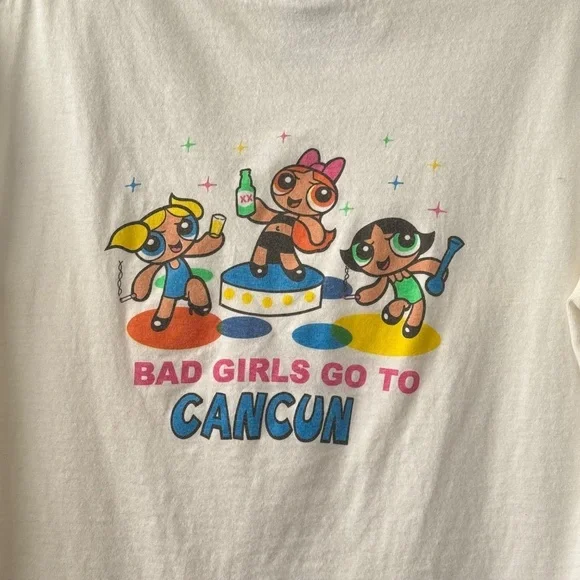 Vintage Powerpuff Girls Bad Girls Go To Cancun Shirt - Picture 6 of 7